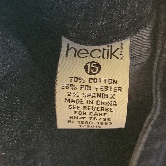 HECTIK jeans size 15.  Some distressing. - Picture 5 of 8